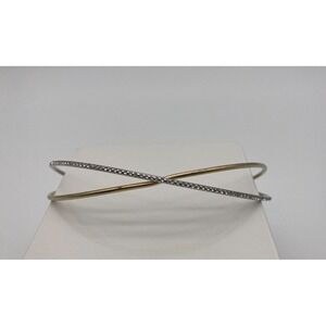 Banana Republic Mixed Metal Crisscross Pavé Choker Necklace